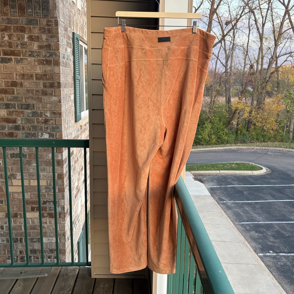 🆕 Calvin Klein Velour Wide Leg Lounge Pants Camel Soft Stretch Size 2XL, 3XL - Picture 5 of 16
